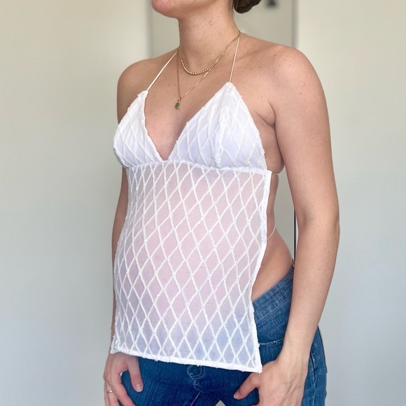 Handmade Y2K Fairycore Mermaid Ibiza
Sequin Halter Backless Vest Top - Small - Picture 2 of 8